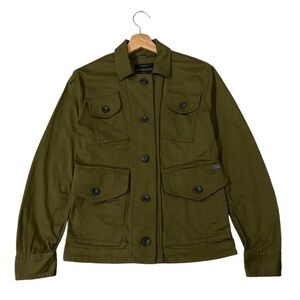 Vintage Diesel Olive Green Military Inspired Multipocket Buttons Jacket - Size M